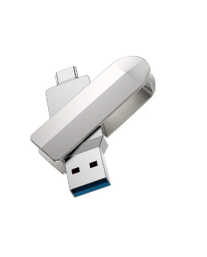 Flash Drive Hoco UD10 2 in 1 64GB USB-A 3.0 και USB-C Συμβατό με Windows Mac Linux και Android Ασημί