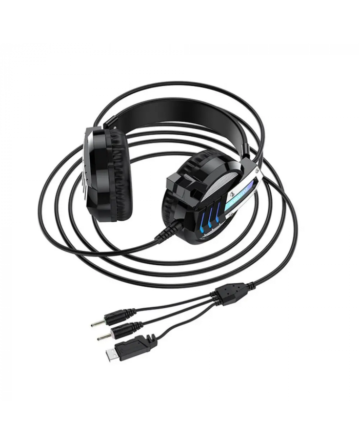 Ακουστικά Stereo Borofone BO100 Fun Μαύρα με Μικρόφωνο και 3 Κονέκτορες Σύνδεσης Διαθέσ