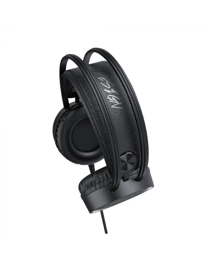 Ακουστικά Stereo Gaming Hoco W100 Touring 3.5mm με Μικρόφωνο, Ρύθμιση Έντασης Ήχου και LED Φωτισμό Μαύρα