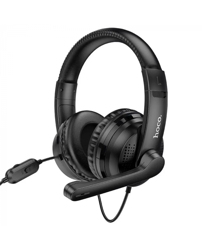 Ακουστικά Stereo Gaming Hoco W103 Magic Tour με 3.5mm Κονέκτορα και Μικρόφωνο με Διακόπτη Ενεργοποίησης Μαύρα