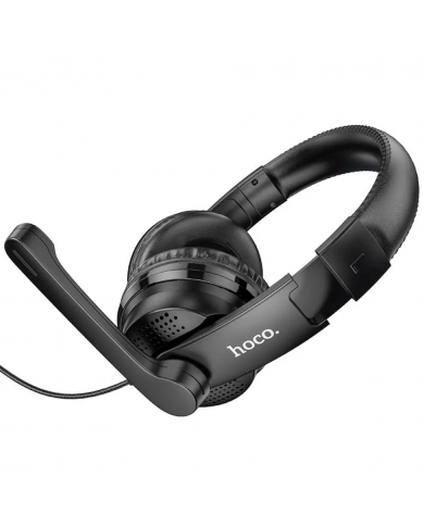 Ακουστικά Stereo Gaming Hoco W103 Magic Tour με 3.5mm Κονέκτορα και Μικρόφωνο με Διακόπτη Ενεργοποίησης Μαύρα