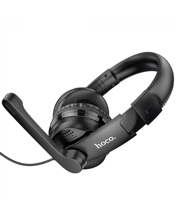 Ακουστικά Stereo Gaming Hoco W103 Magic Tour με 3.5mm Κονέκτορα και Μικρόφωνο με Διακόπτη Ενεργοποίησης Μαύρα
