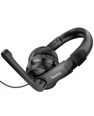 Ακουστικά Stereo Gaming Hoco W103 Magic Tour με 3.5mm Κονέκτορα και Μικρόφωνο με Διακόπτη Ενεργοποίησης Μαύρα