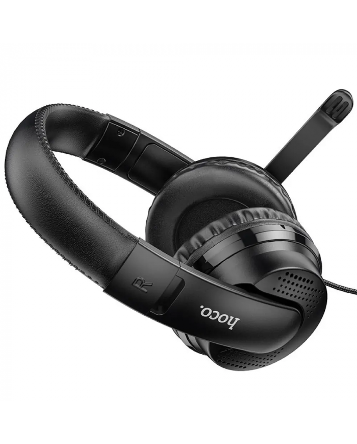 Ακουστικά Stereo Gaming Hoco W103 Magic Tour με 3.5mm Κονέκτορα και Μικρόφωνο με Διακόπτη Ενεργοποίησης Μαύρα