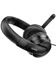 Ακουστικά Stereo Gaming Hoco W103 Magic Tour με 3.5mm Κονέκτορα και Μικρόφωνο με Διακόπτη Ενεργοποίησης Μαύρα