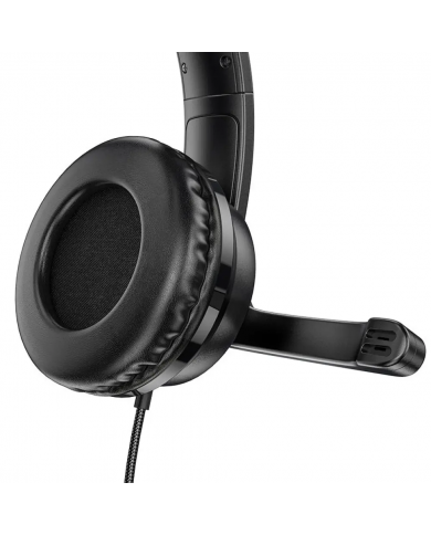 Ακουστικά Stereo Gaming Hoco W103 Magic Tour με 3.5mm Κονέκτορα και Μικρόφωνο με Διακόπτη Ενεργοποίησης Μαύρα