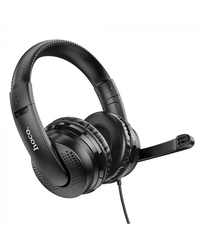 Ακουστικά Stereo Gaming Hoco W103 Magic Tour με 3.5mm Κονέκτορα και Μικρόφωνο με Διακόπτη Ενεργοποίησης Μαύρα