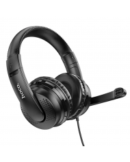 Ακουστικά Stereo Gaming Hoco W103 Magic Tour με 3.5mm Κονέκτορα και Μικρόφωνο με Διακόπτη Ενεργοποίησης Μαύρα