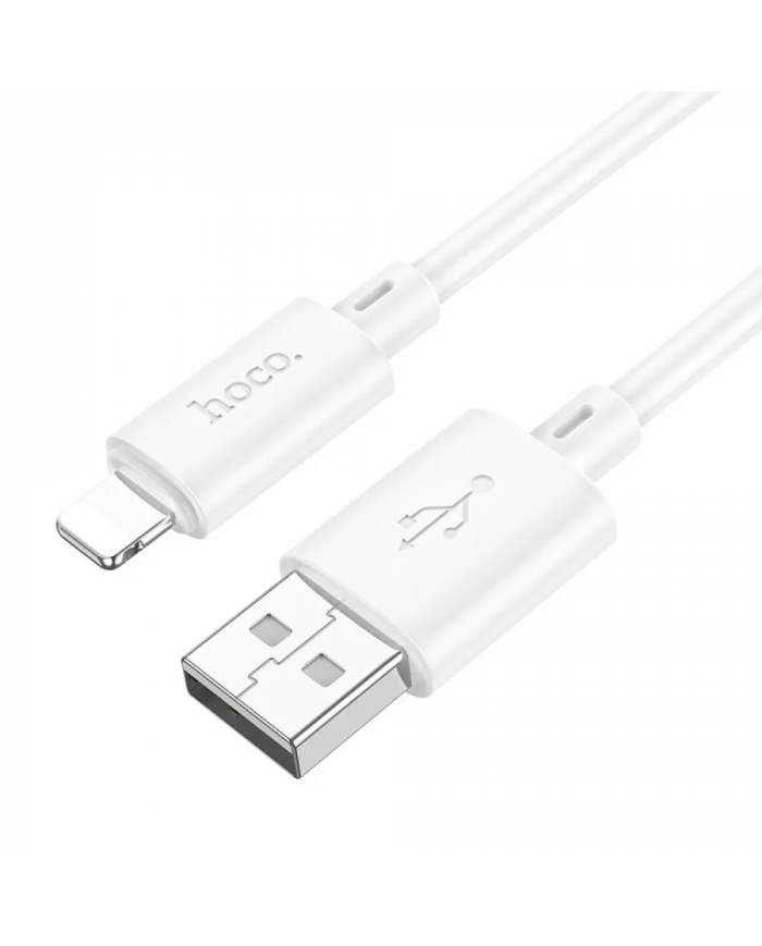 Καλώδιο σύνδεσης Hoco X88 USB σε Lightning 2.4A για Γρήγορη Φόρτιση και Μεταφορά Δεδομένων 1m Λευκό