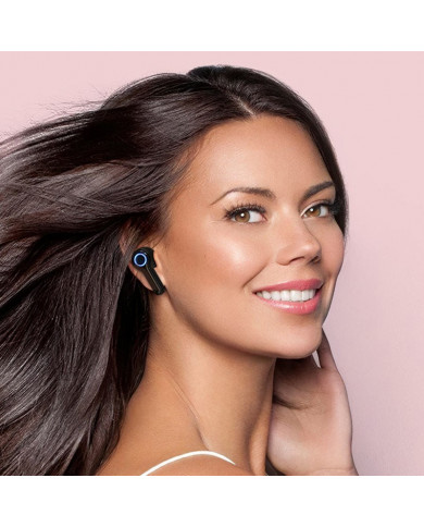 Wireless Hands Free Hoco ES45 Harmony sound TWS V5.0 με Πλήκτρο Αφής και Εναλλαγή Βασικού-Δευτερεύοντος Ακουστικού, Μαύρο