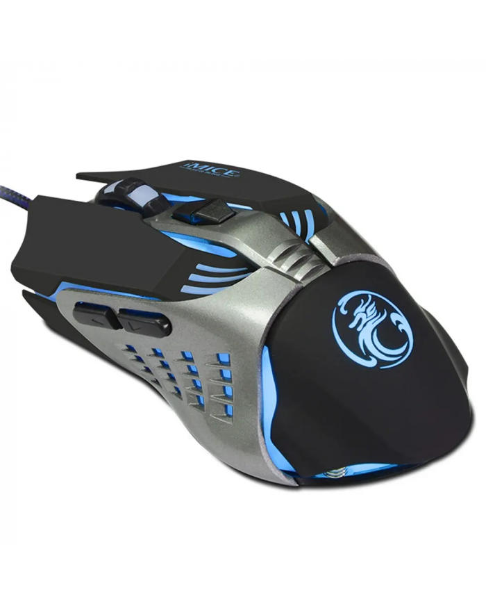 Ενσύρματο Ποντίκι iMICE V5 Gaming 7D με 7 Πλήκτρα, 3200 DPI, Multimedia και LED Φωτισμό. Μαύρο