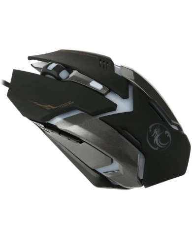 Ενσύρματο Ποντίκι iMICE V6 Gaming 6D με 6 Πλήκτρα, 3200 DPI, Multimedia και LED Φωτισμό. Μαύρο-Γκρι