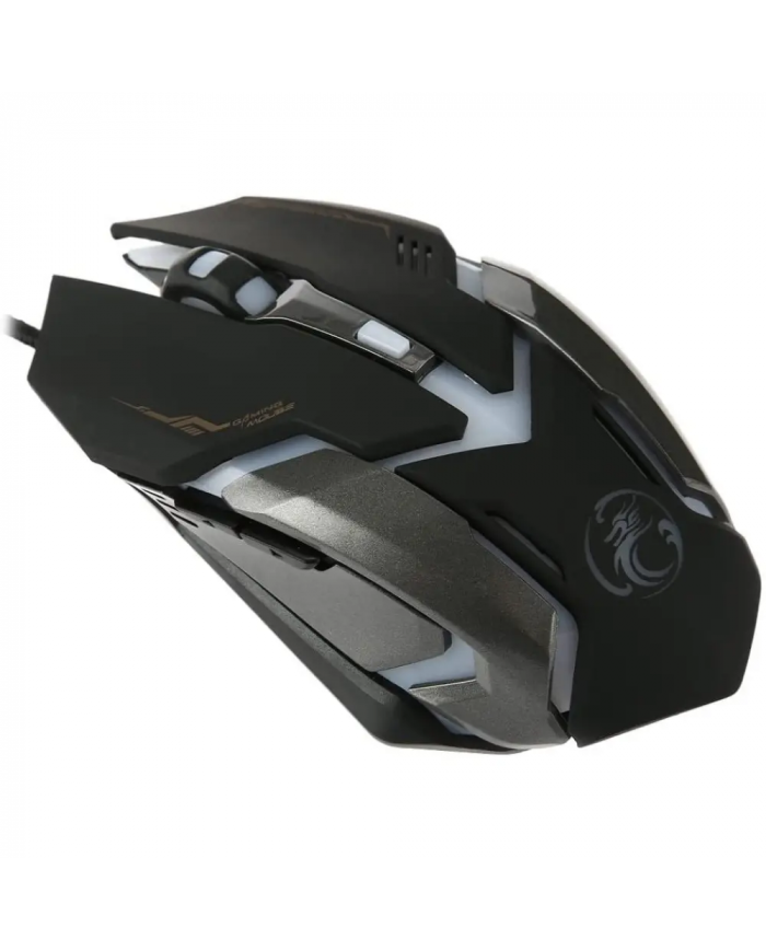 Ενσύρματο Ποντίκι iMICE V6 Gaming 6D με 6 Πλήκτρα, 3200 DPI, Multimedia και LED Φωτισμό. Μαύρο-Γκρι