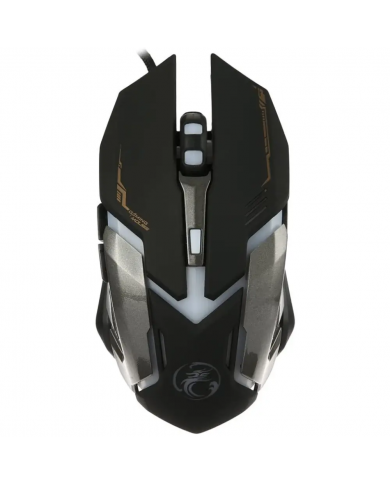 Ενσύρματο Ποντίκι iMICE V6 Gaming 6D με 6 Πλήκτρα, 3200 DPI, Multimedia και LED Φωτισμό. Μαύρο-Γκρι