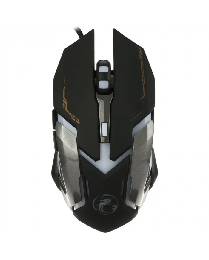 Ενσύρματο Ποντίκι iMICE V6 Gaming 6D με 6 Πλήκτρα, 3200 DPI, Multimedia και LED Φωτισμό. Μαύρο-Γκρι