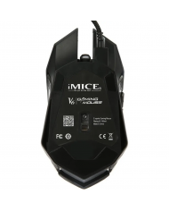 Ενσύρματο Ποντίκι iMICE V6 Gaming 6D με 6 Πλήκτρα, 3200 DPI, Multimedia και LED Φωτισμό. Μαύρο-Γκρι