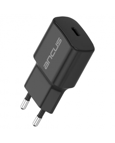 Φορτιστής Ταξιδίου Switching Ancus Supreme Series C70 Fast Charge με USB-C Έξοδο QC 3.0 PD 20W 5V/3A Μαύρο