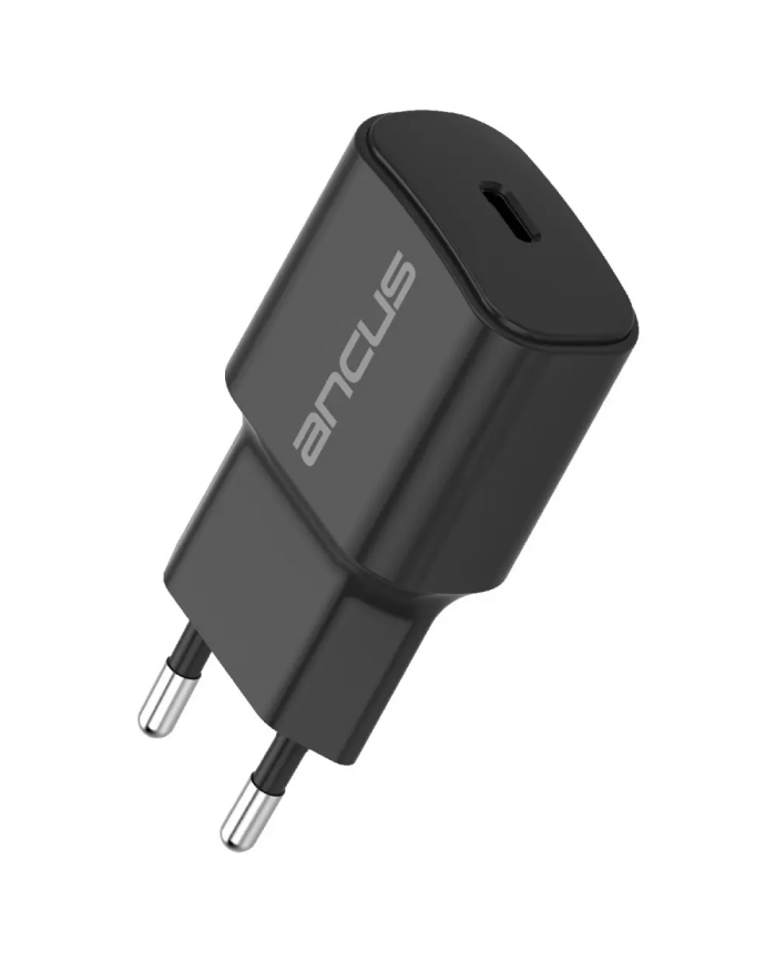Φορτιστής Ταξιδίου Switching Ancus Supreme Series C70 Fast Charge με USB-C Έξοδο QC 3.0 PD 20W 5V/3A Μαύρο
