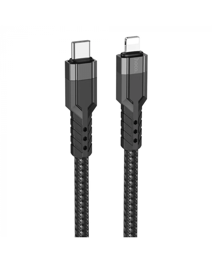 Καλώδιο Σύνδεσης Hoco U110 iP USB-C σε Lightning Braided PD20W Μαύρο 1.2m Υψηλής Αντοχής