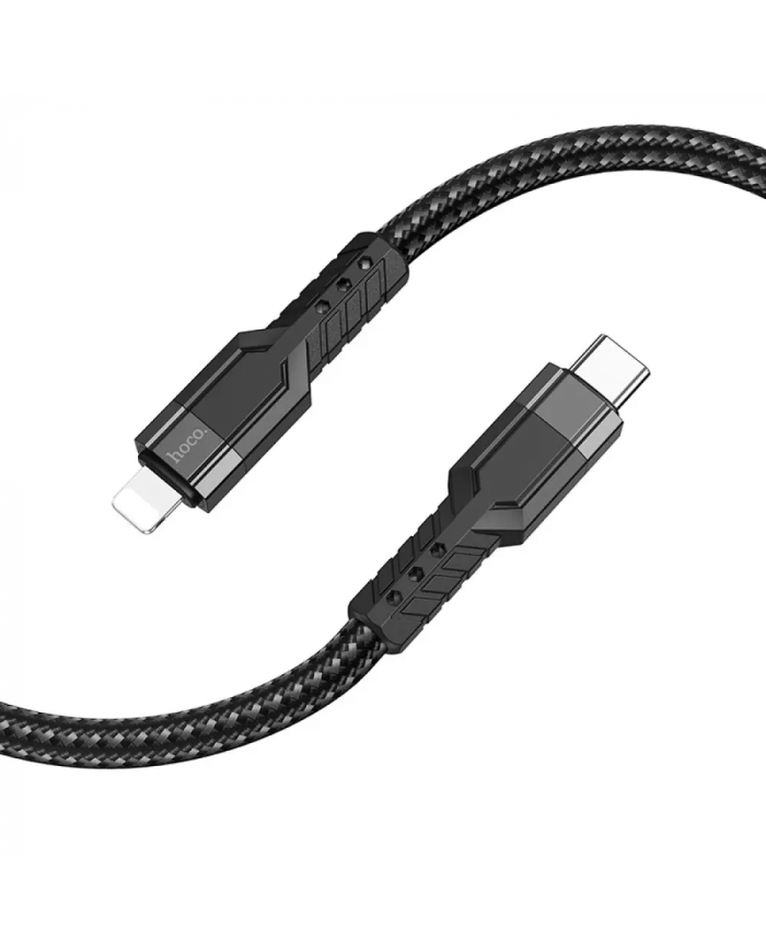 Καλώδιο Σύνδεσης Hoco U110 iP USB-C σε Lightning Braided PD20W Μαύρο 1.2m Υψηλής Αντοχής