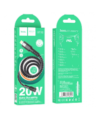 Καλώδιο Σύνδεσης Hoco U110 iP USB-C σε Lightning Braided PD20W Μαύρο 1.2m Υψηλής Αντοχής