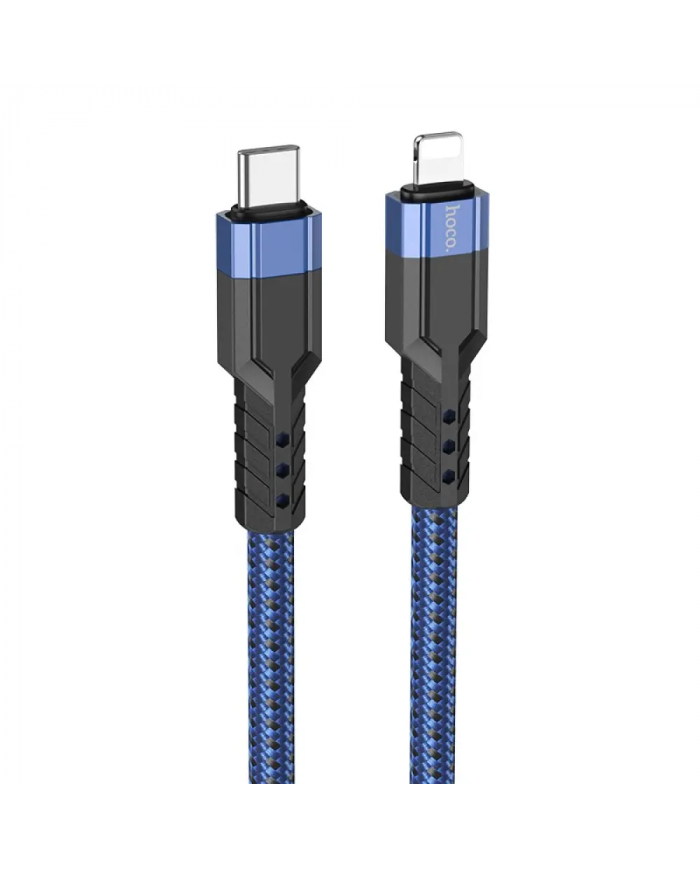 Καλώδιο Σύνδεσης Hoco U110 USB-C σε Lightning Braided PD20W 3A Μπλε 1.2m Υψηλής Αντοχής
