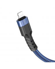 Καλώδιο Σύνδεσης Hoco U110 USB-C σε Lightning Braided PD20W 3A Μπλε 1.2m Υψηλής Αντοχής