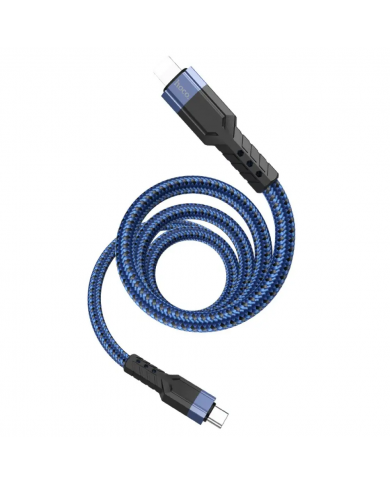 Καλώδιο Σύνδεσης Hoco U110 USB-C σε Lightning Braided PD20W 3A Μπλε 1.2m Υψηλής Αντοχής Καλώδιο Σύνδεσης Hoco U110 USB-C σε Lightning Braided PD20W 3A Μπλε 1.2m Υψηλής Αντοχής