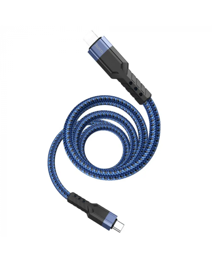 Καλώδιο Σύνδεσης Hoco U110 USB-C σε Lightning Braided PD20W 3A Μπλε 1.2m Υψηλής Αντοχής