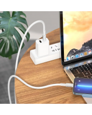 Καλώδιο Σύνδεσης Hoco X85 Strength USB-C σε Lightning PD20W Λευκό 1m Υψηλής Αντοχής