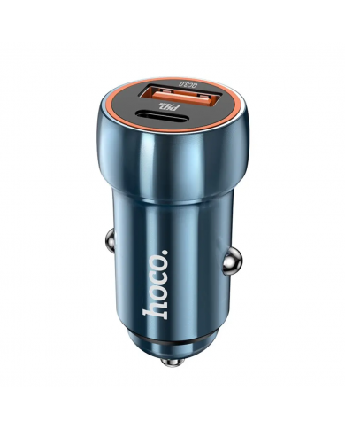 Φορτιστής Αυτοκινήτου Hoco Z46A Blue Whale USB-C PD20W σε USB 18W QC3.0 5V/3A Μπλε