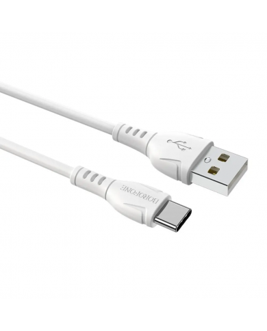 Καλώδιο σύνδεσης Borofone BX51 Triumph USB σε USB-C 2.4A 1μ Λεύκο Καλώδιο σύνδεσης Borofone BX51 Triumph USB σε USB-C 2.4A 1μ Λεύκο