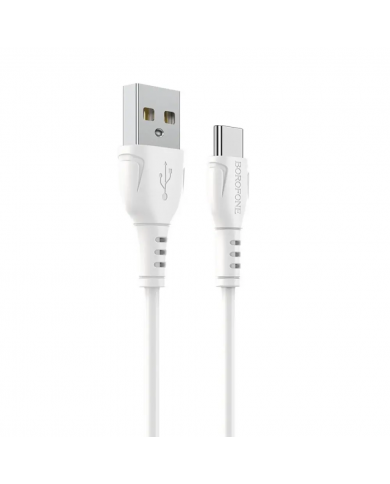Καλώδιο σύνδεσης Borofone BX51 Triumph USB σε USB-C 2.4A 1μ Λεύκο Καλώδιο σύνδεσης Borofone BX51 Triumph USB σε USB-C 2.4A 1μ Λεύκο