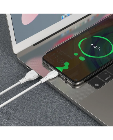Καλώδιο σύνδεσης Borofone BX51 Triumph USB σε USB-C 2.4A 1μ Λεύκο Καλώδιο σύνδεσης Borofone BX51 Triumph USB σε USB-C 2.4A 1μ Λεύκο