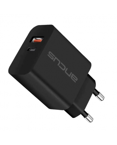 Φορτιστής Ταξιδίου Switching Ancus Supreme Series C70D Dual Fast Charge με USB/USB-C Έξοδο QC3.0 PD 30W Μαύρο