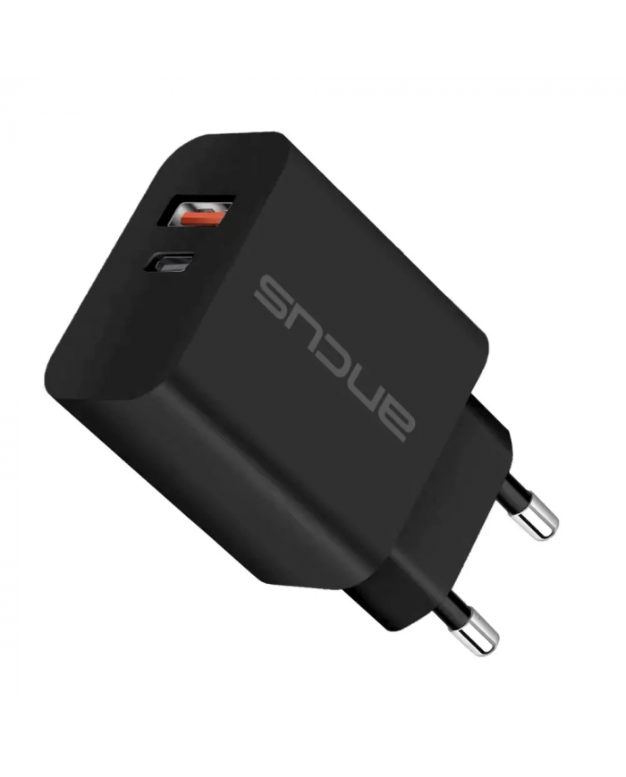Φορτιστής Ταξιδίου Switching Ancus Supreme Series C70D Dual Fast Charge με USB/USB-C Έξοδο QC3.0 PD 30W Μαύρο