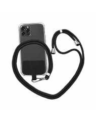 Universal Λουράκι Λαιμού για Θήκη Κινητού Μαύρο