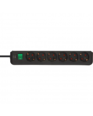 Πολύπριζο Brennenstuhl με 6 Θύρες Εισαγωγής Σούκο και Διακόπτη Ασφαλείας On/Off Καλώδιο 1.5 μ IP20 Μαύρο