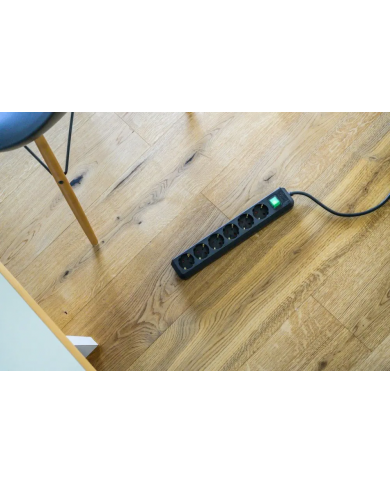 Πολύπριζο Brennenstuhl με 6 Θύρες Εισαγωγής Σούκο και Διακόπτη Ασφαλείας On/Off Καλώδιο 1.5 μ IP20 Μαύρο