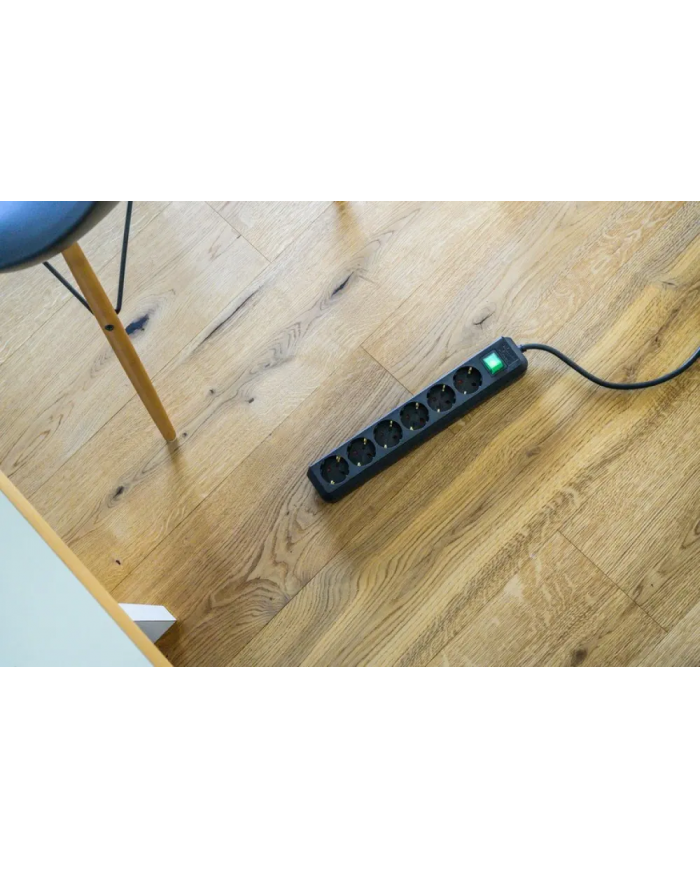 Πολύπριζο Brennenstuhl με 6 Θύρες Εισαγωγής Σούκο και Διακόπτη Ασφαλείας On/Off Καλώδιο 1.5 μ IP20 Μαύρο