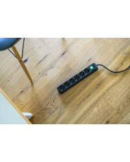 Πολύπριζο Brennenstuhl με 6 Θύρες Εισαγωγής Σούκο και Διακόπτη Ασφαλείας On/Off Καλώδιο 1.5 μ IP20 Μαύρο