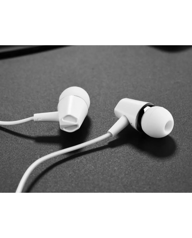 Hands Free Hoco M34 Earphones Stereo 3.5mm Λευκό με Μικρόφωνο και Πλήκτρο Λειτουργίας