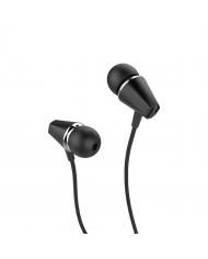 Hands Free Hoco M34 Earphones Stereo 3.5mm Μαύρο με Μικρόφωνο και Πλήκτρο Λειτουργίας