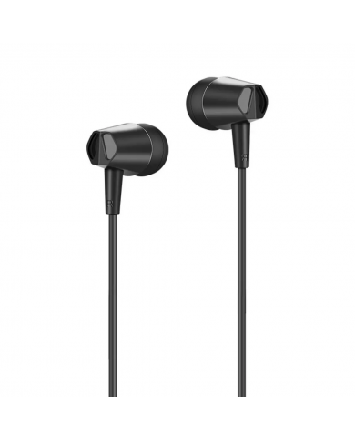 Hands Free Hoco M34 Earphones Stereo 3.5mm Μαύρο με Μικρόφωνο και Πλήκτρο Λειτουργίας