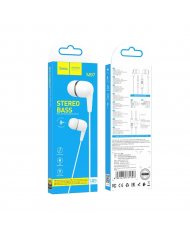 Hands Free Hoco M97 Enjoy Earphones Stereo 3.5mm με Μικρόφωνο και Πλήκτρο Λειτουργίας Λευκά