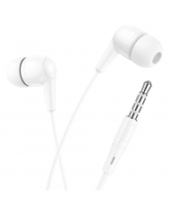 Hands Free Hoco M97 Enjoy Earphones Stereo 3.5mm με Μικρόφωνο και Πλήκτρο Λειτουργίας Λευκά