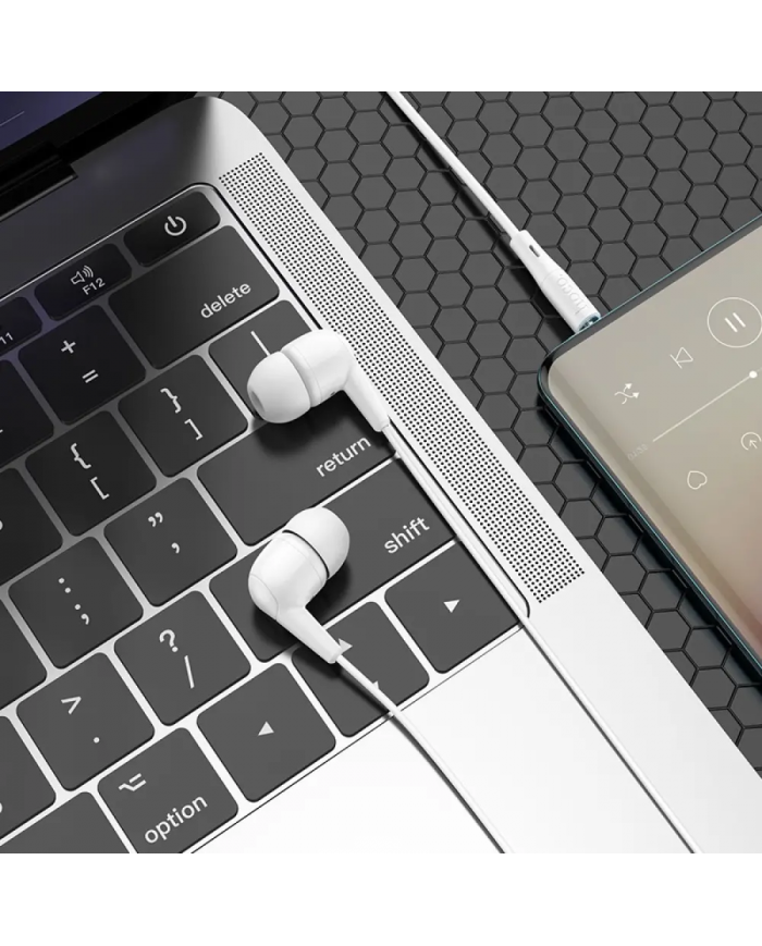 Hands Free Hoco M97 Enjoy Earphones Stereo 3.5mm με Μικρόφωνο και Πλήκτρο Λειτουργίας Λευκά