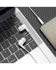 Hands Free Hoco M97 Enjoy Earphones Stereo 3.5mm με Μικρόφωνο και Πλήκτρο Λειτουργίας Λευκά