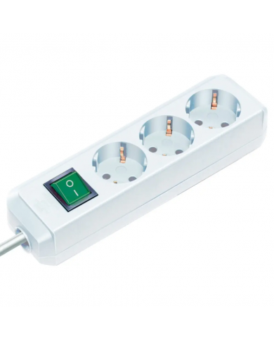 Πολύπριζο Brennenstuhl με 3 Θύρες Εισαγωγής Σούκο και Διακόπτη On/Off Καλώδιο 1.5 μ IP20 Λευκό
