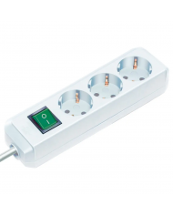 Πολύπριζο Hoco NS2 με 3 χ Σούκο 4000W + 3 x USB-A Εξόδους 12W 5V/2.4A με Διακόπτη Ασφαλείας On/Off Καλώδιο 1.8m Λευκό